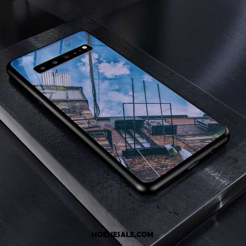 Samsung Galaxy S10 5g Hoesje Skärmskydd Ster Tempereren Glas Patroon Sale