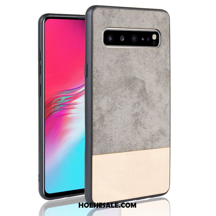 Samsung Galaxy S10 5g Hoesje Ster Bescherming Denim Leer Gemengde Kleuren Kopen