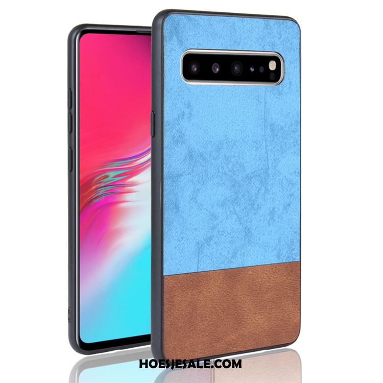 Samsung Galaxy S10 5g Hoesje Ster Bescherming Denim Leer Gemengde Kleuren Kopen