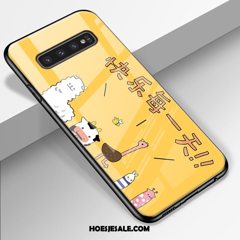 Samsung Galaxy S10+ Hoesje All Inclusive Hoes Zacht Mobiele Telefoon Geel Sale