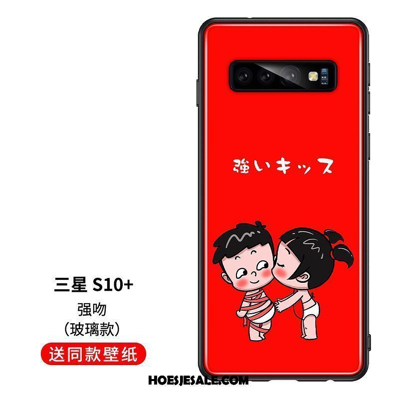 Samsung Galaxy S10+ Hoesje All Inclusive Siliconen Rood Zacht Ster