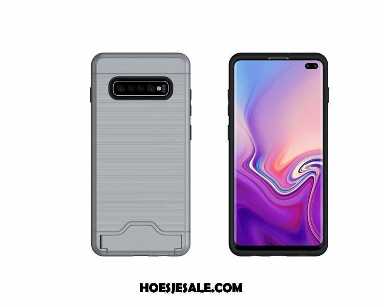 Samsung Galaxy S10 Hoesje Anti-fall Kaart Mobiele Telefoon Eenvoudige Ster Kopen