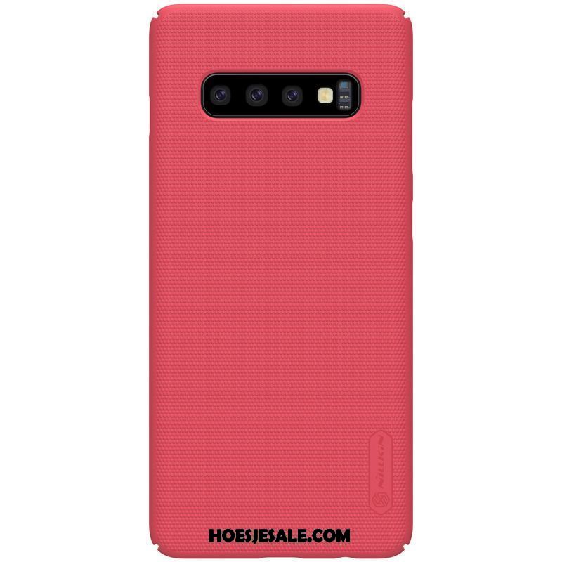 Samsung Galaxy S10+ Hoesje Anti-fall Schrobben Hard Goud Hoes Sale