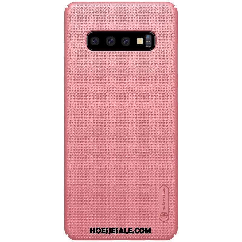 Samsung Galaxy S10+ Hoesje Anti-fall Schrobben Hard Goud Hoes Sale