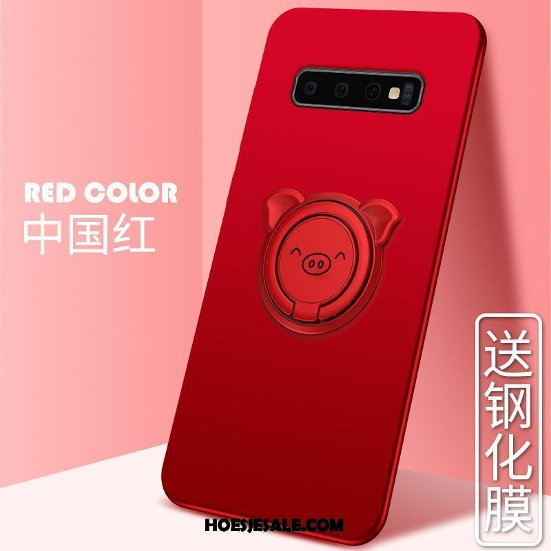 Samsung Galaxy S10+ Hoesje Auto Nieuw Ster Net Red High End Goedkoop