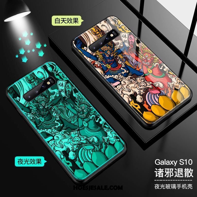 Samsung Galaxy S10 Hoesje Chinese Stijl Glas All Inclusive Ster Lichtende Goedkoop