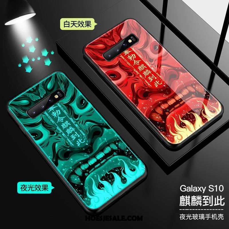 Samsung Galaxy S10 Hoesje Chinese Stijl Glas All Inclusive Ster Lichtende Goedkoop