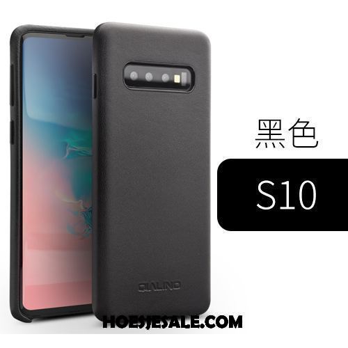 Samsung Galaxy S10 Hoesje Eenvoudige Echt Leer Bedrijf Lichte En Dun Ster Goedkoop