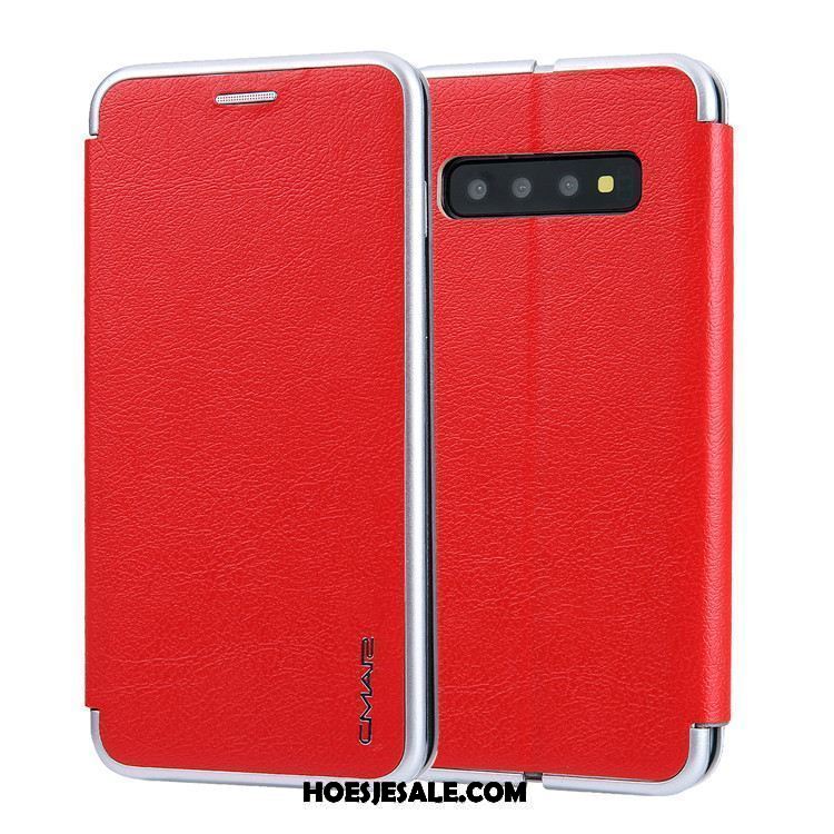 Samsung Galaxy S10+ Hoesje Folio Kaart Ster All Inclusive Leren Etui Korting