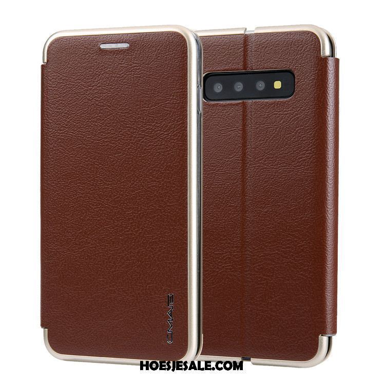 Samsung Galaxy S10+ Hoesje Folio Kaart Ster All Inclusive Leren Etui Korting