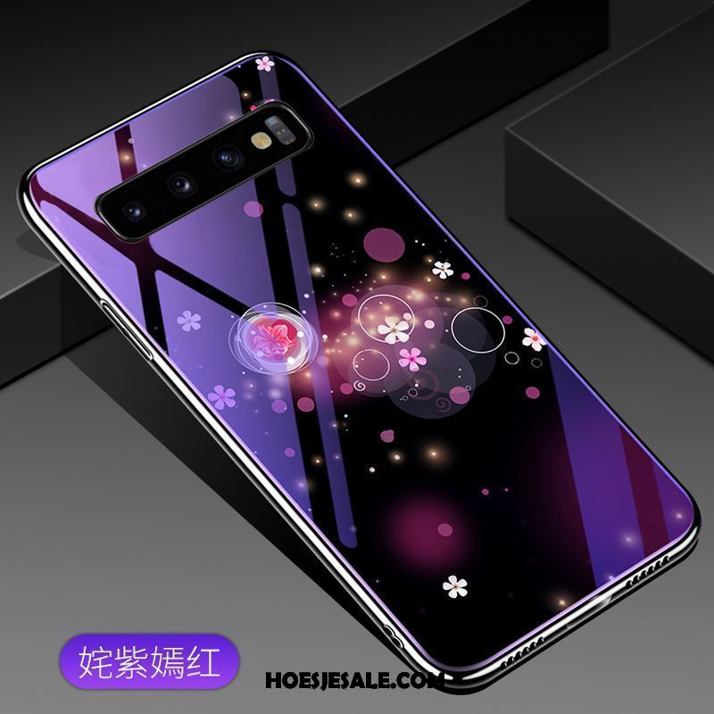 Samsung Galaxy S10 Hoesje Glas Ster Blauw Scheppend Hard Sale