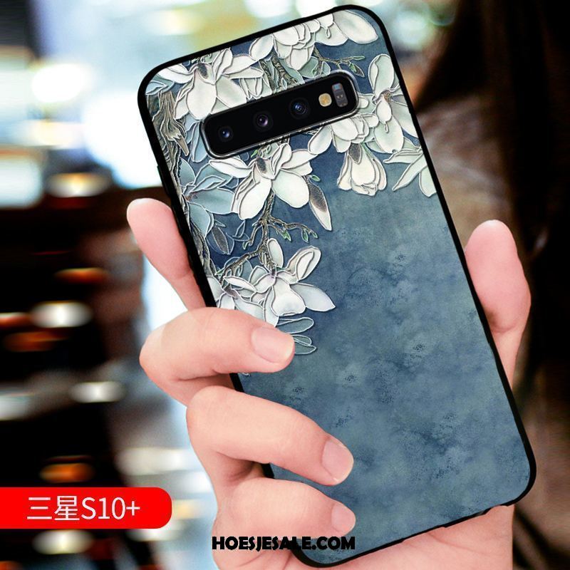 Samsung Galaxy S10+ Hoesje Hoes Nieuw Zacht Rood Ster Winkel