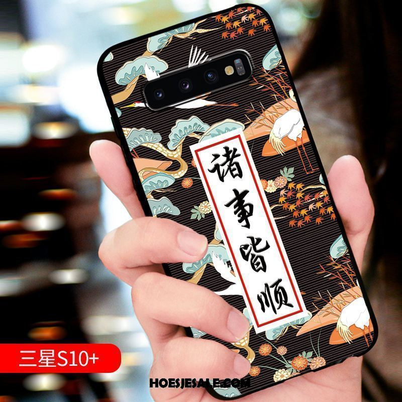 Samsung Galaxy S10+ Hoesje Hoes Nieuw Zacht Rood Ster Winkel