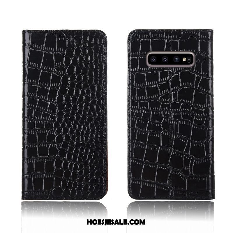 Samsung Galaxy S10+ Hoesje Mobiele Telefoon All Inclusive Krokodil Leren Etui Anti-fall Kopen