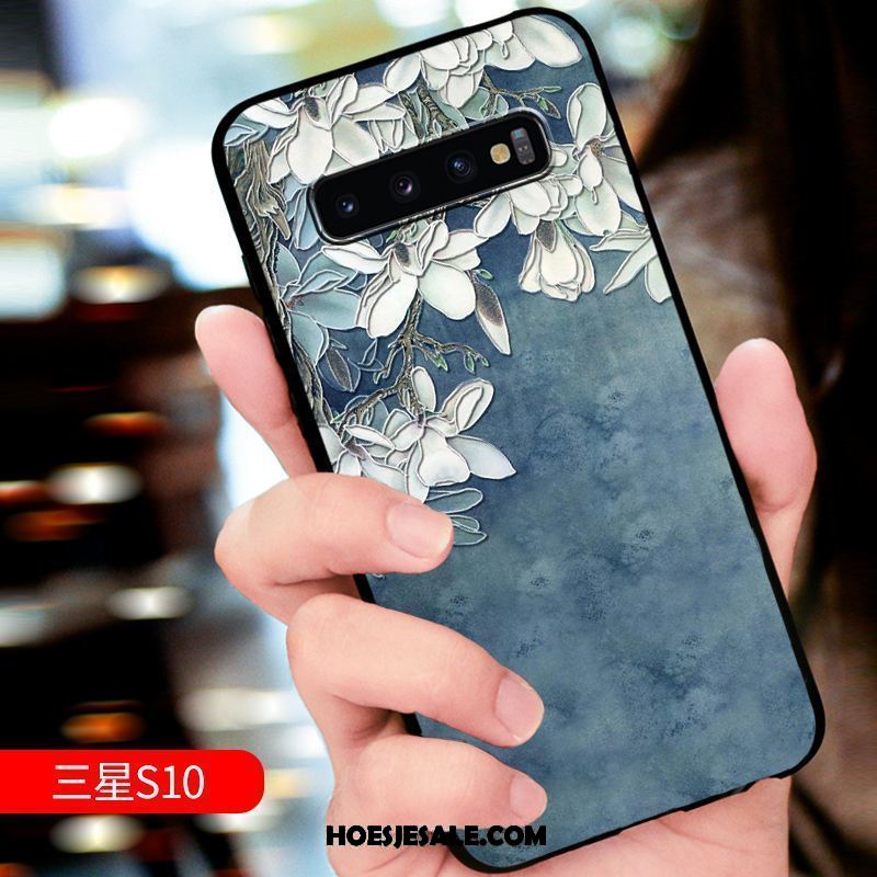 Samsung Galaxy S10 Hoesje Mobiele Telefoon Reliëf Anti-fall Zacht Trendy Merk Korting