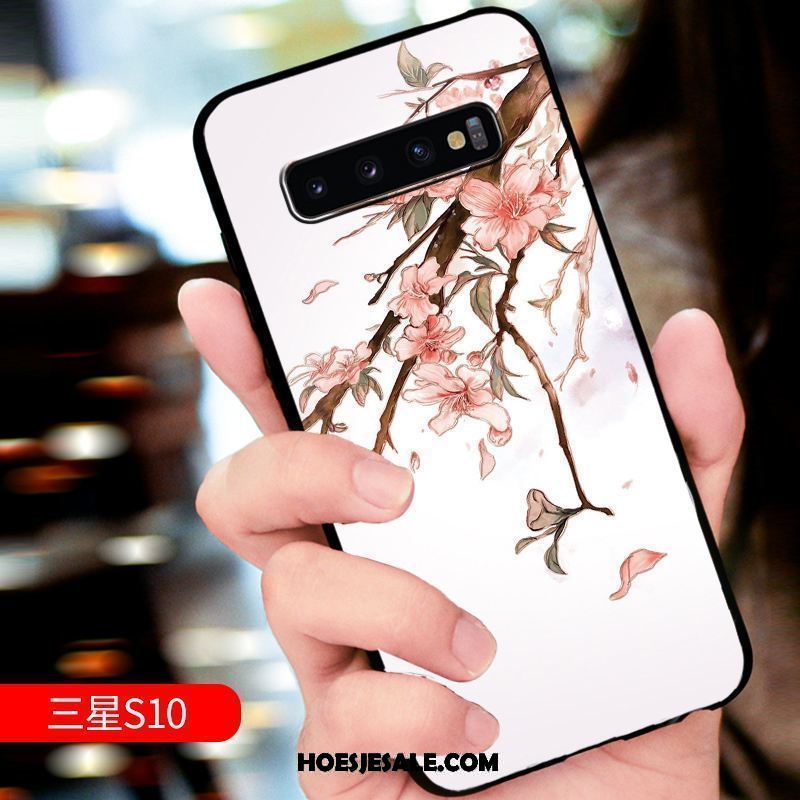 Samsung Galaxy S10 Hoesje Mobiele Telefoon Reliëf Anti-fall Zacht Trendy Merk Korting