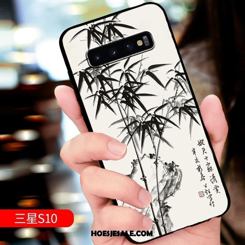 Samsung Galaxy S10 Hoesje Mobiele Telefoon Reliëf Anti-fall Zacht Trendy Merk Korting
