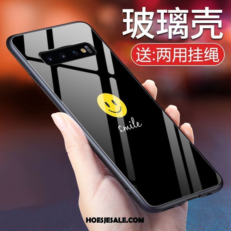 Samsung Galaxy S10+ Hoesje Patroon Eenvoudige All Inclusive Smiley Bescherming Sale