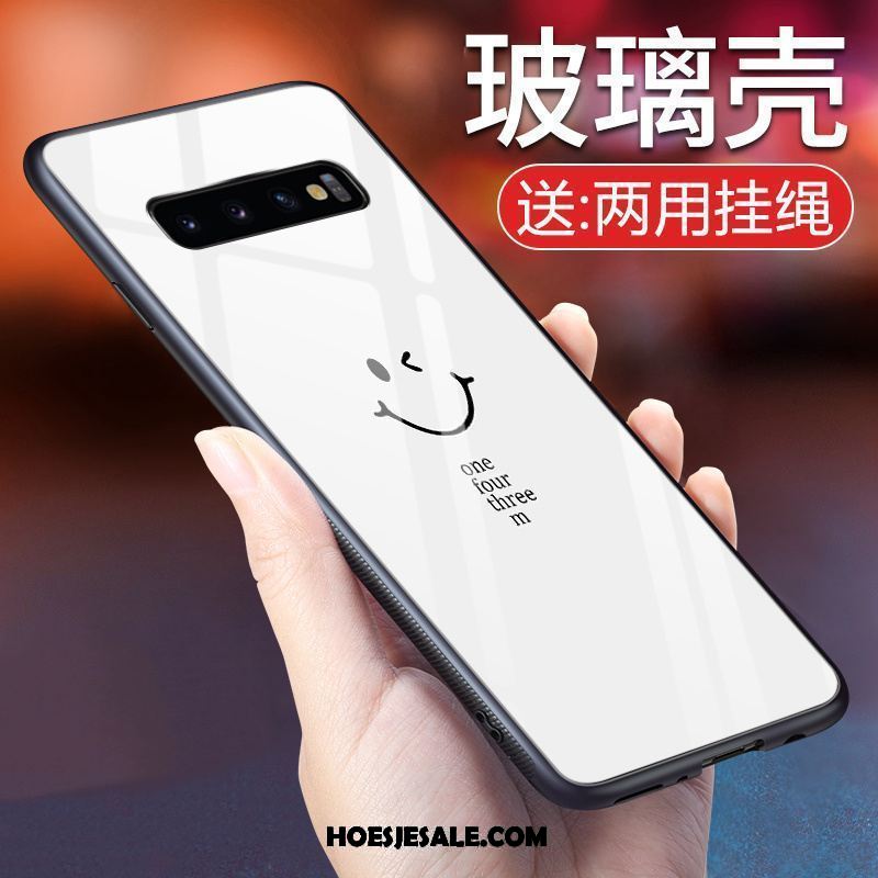 Samsung Galaxy S10+ Hoesje Patroon Eenvoudige All Inclusive Smiley Bescherming Sale