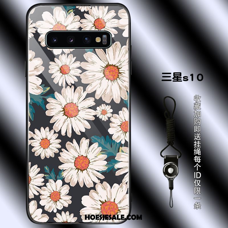 Samsung Galaxy S10 Hoesje Roze Bloemen Bescherming Hoes Anti-fall Goedkoop