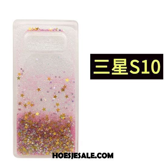 Samsung Galaxy S10 Hoesje Roze Groen Hoes Gasbag Drijfzand Kopen