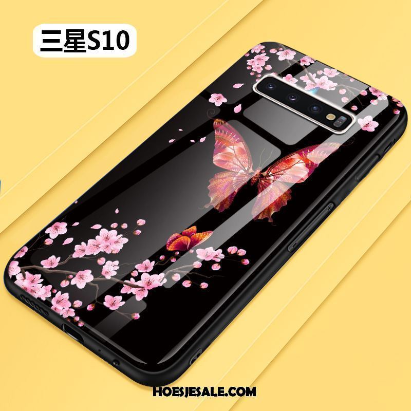 Samsung Galaxy S10 Hoesje Siliconen Bloemen Scheppend Bescherming Mobiele Telefoon Goedkoop
