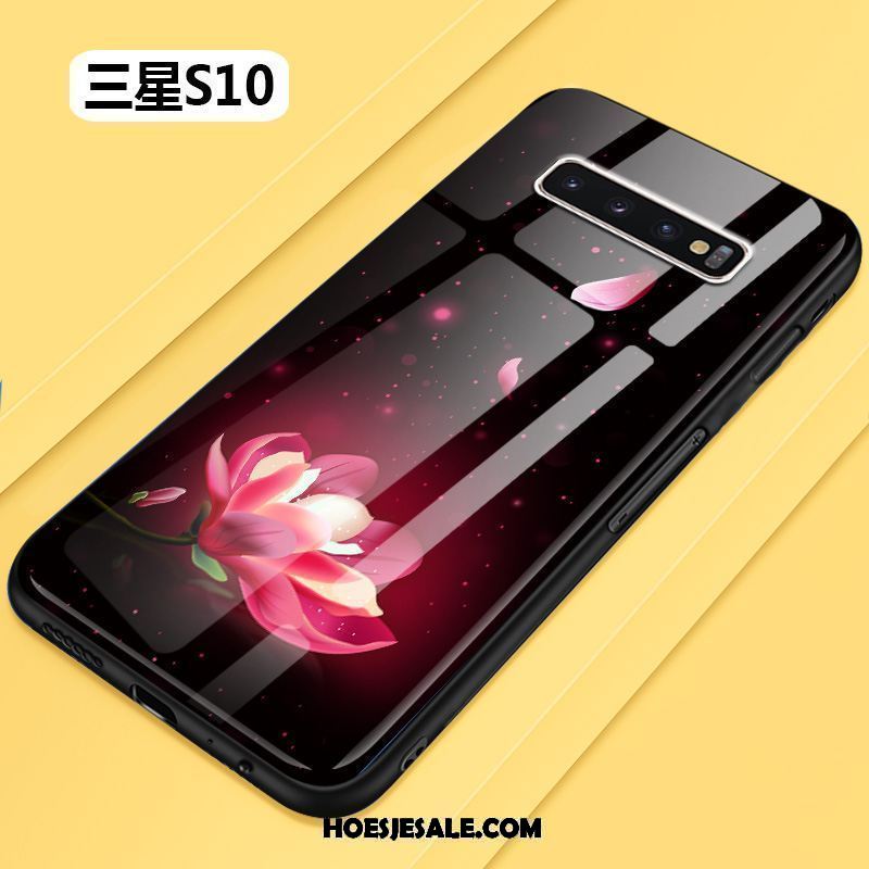 Samsung Galaxy S10 Hoesje Siliconen Bloemen Scheppend Bescherming Mobiele Telefoon Goedkoop