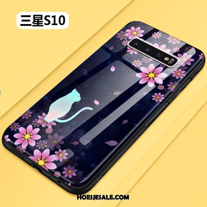 Samsung Galaxy S10 Hoesje Siliconen Bloemen Scheppend Bescherming Mobiele Telefoon Goedkoop