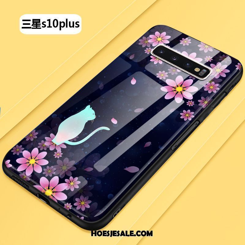 Samsung Galaxy S10 Hoesje Siliconen Bloemen Scheppend Bescherming Mobiele Telefoon Goedkoop