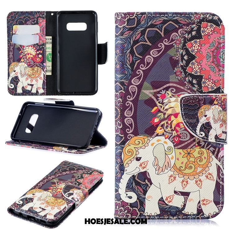 Samsung Galaxy S10 Hoesje Trend Leren Etui Hoes Folio Zwart Online