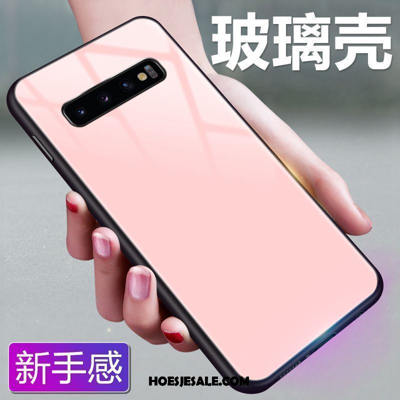 Samsung Galaxy S10+ Hoesje Wind Roze Bescherming Eenvoudige Hoes Aanbiedingen