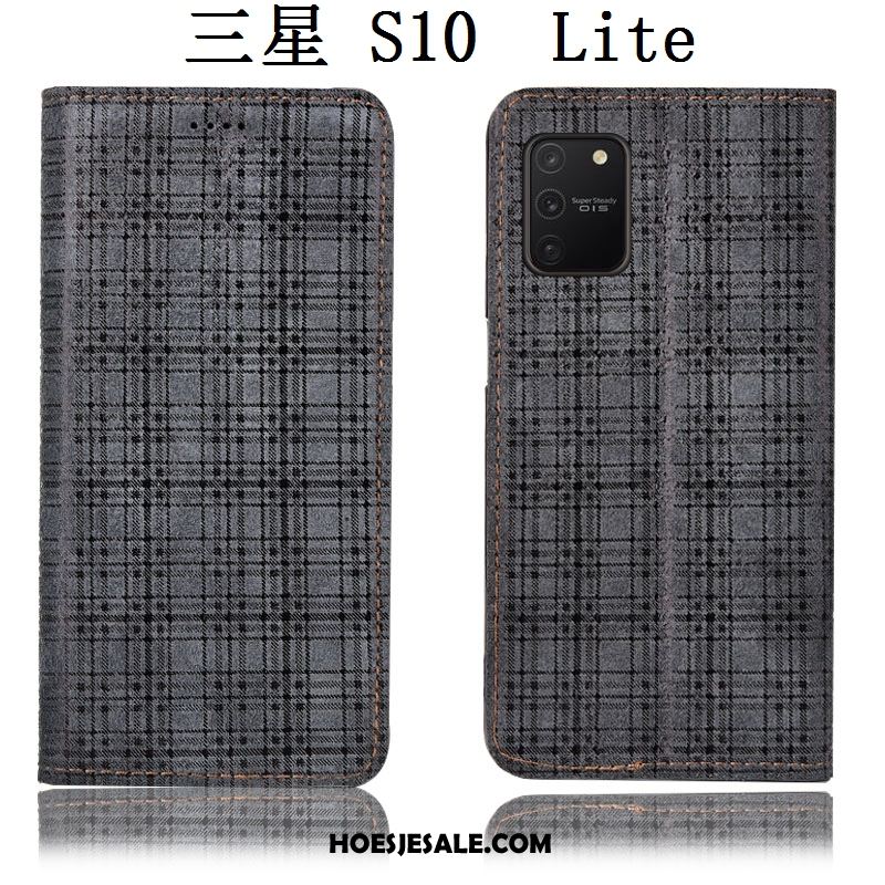 Samsung Galaxy S10 Lite Hoesje All Inclusive Folio Hoes Wijnrood Fluweel Sale