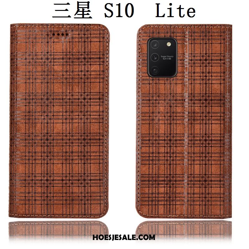 Samsung Galaxy S10 Lite Hoesje All Inclusive Folio Hoes Wijnrood Fluweel Sale