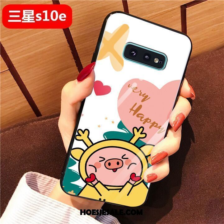 Samsung Galaxy S10e Hoesje All Inclusive Anti-fall Net Red Rood Glas