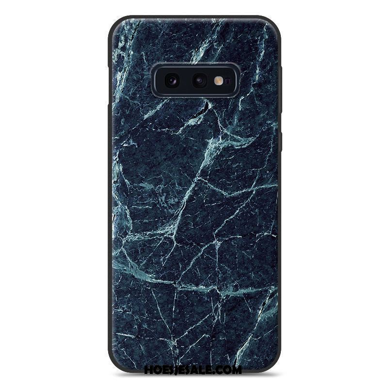 Samsung Galaxy S10e Hoesje Anti-fall Houtnerf Blauw Trend Mobiele Telefoon Kopen