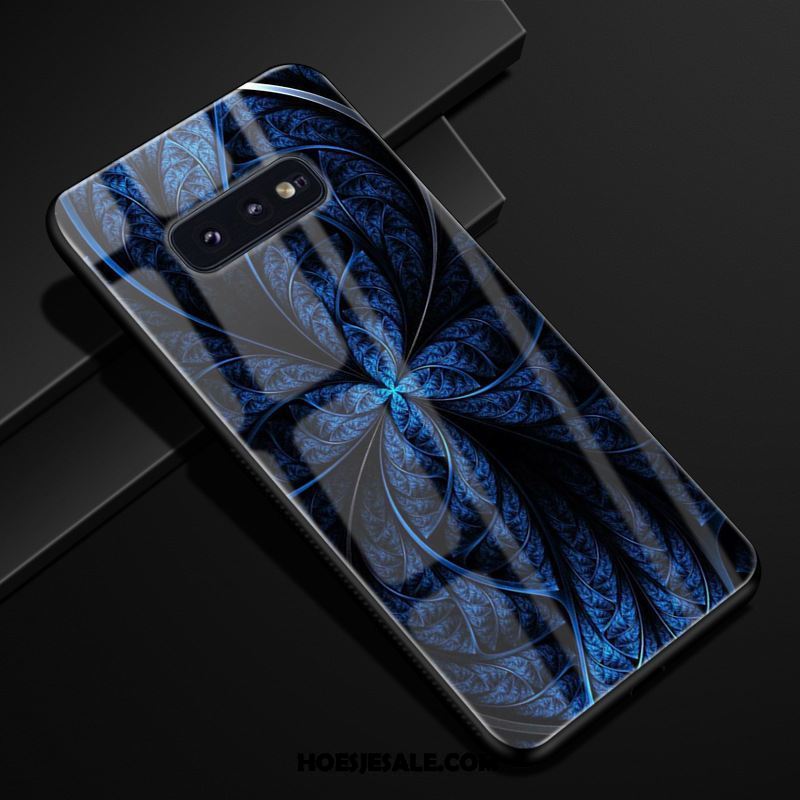 Samsung Galaxy S10e Hoesje Blauw Zacht Glas Hoes Mobiele Telefoon Sale