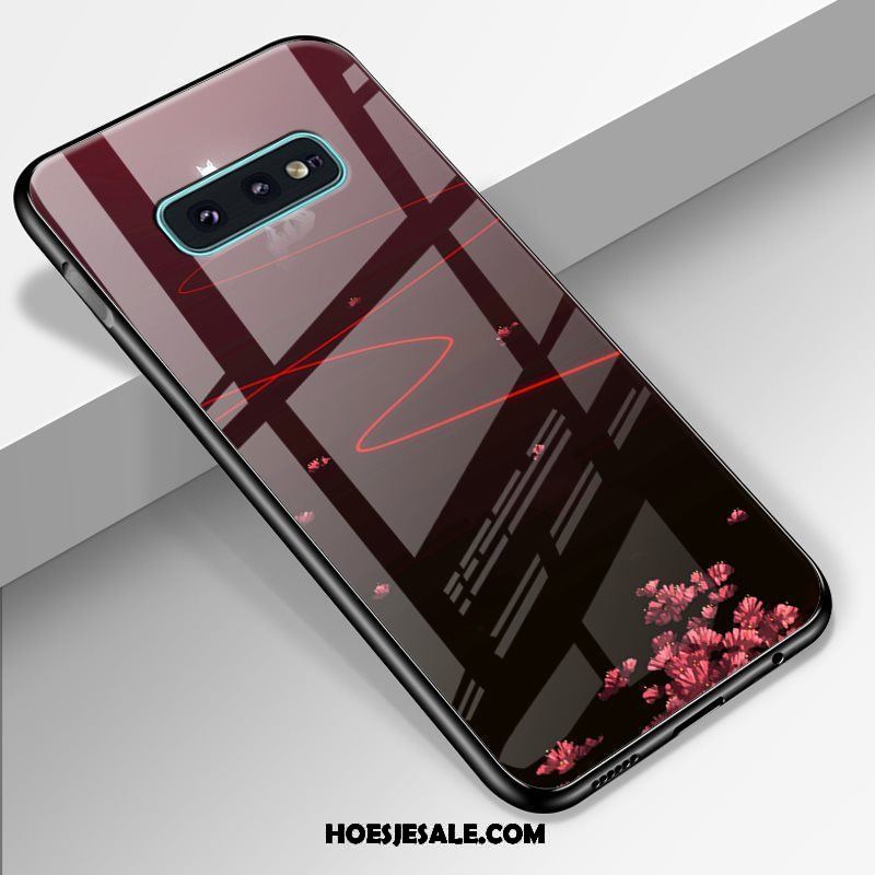 Samsung Galaxy S10e Hoesje Donkerblauw Ster High End Scheppend Gehard Glas Korting