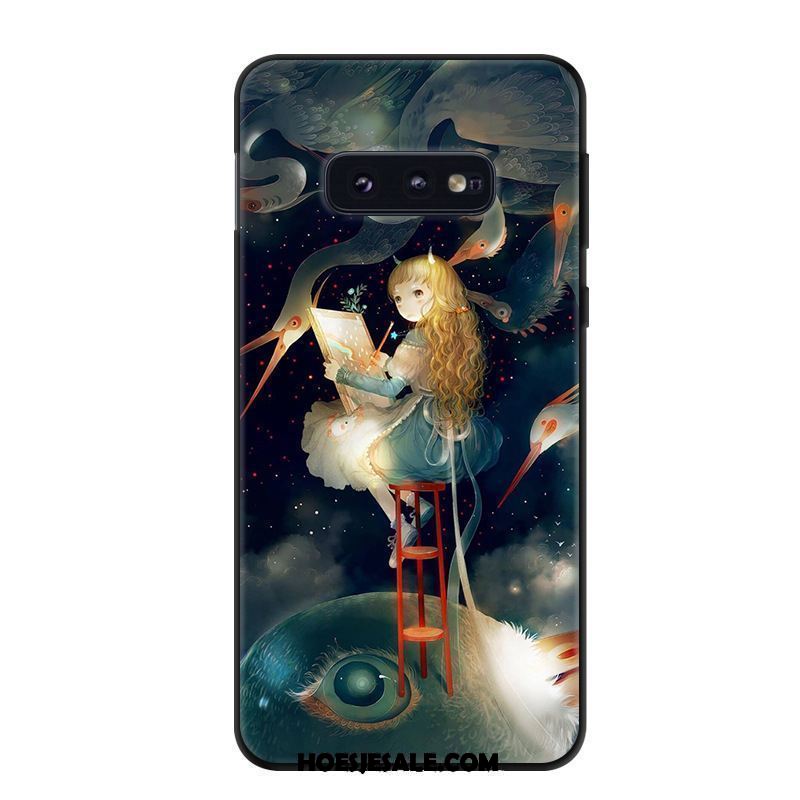 Samsung Galaxy S10e Hoesje Groen Zacht Hoes Ster Mobiele Telefoon Goedkoop