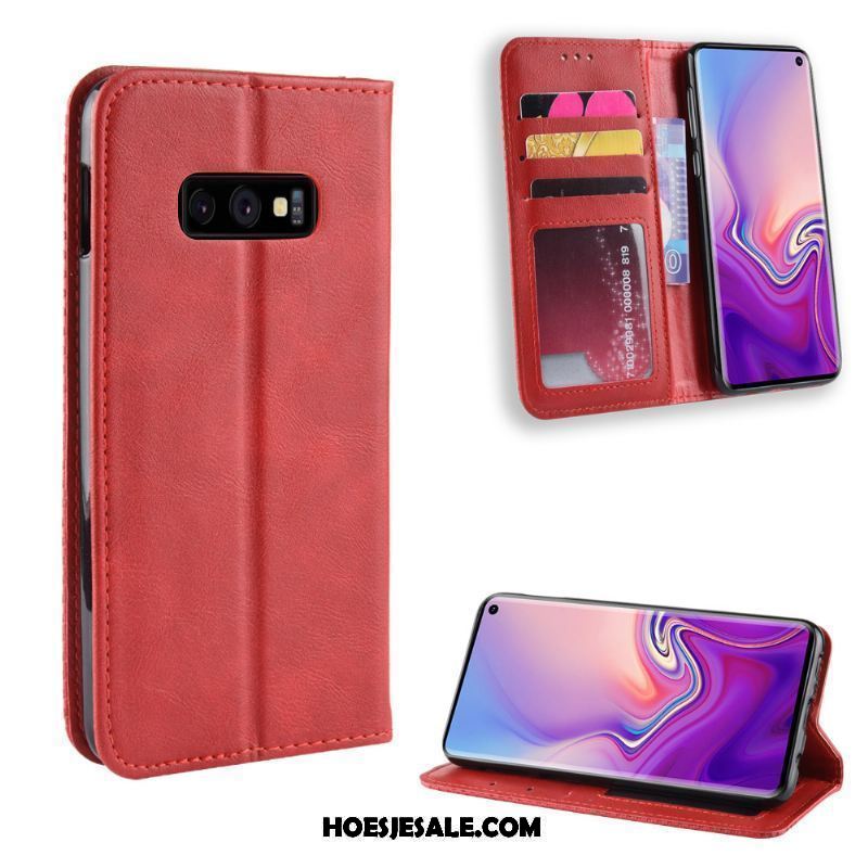 Samsung Galaxy S10e Hoesje Kaart Leren Etui Mobiele Telefoon Anti-fall Bescherming Kopen