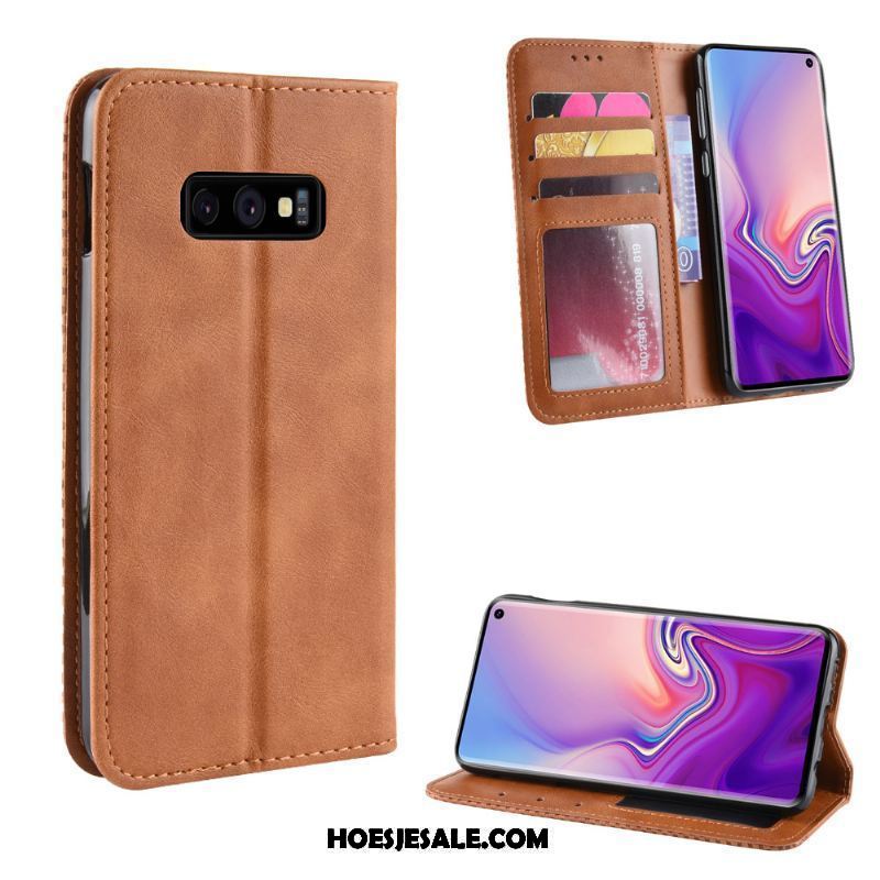 Samsung Galaxy S10e Hoesje Kaart Leren Etui Mobiele Telefoon Anti-fall Bescherming Kopen