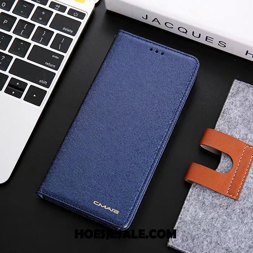 Samsung Galaxy S10e Hoesje Leren Etui Folio Ster Blauw Mobiele Telefoon Korting