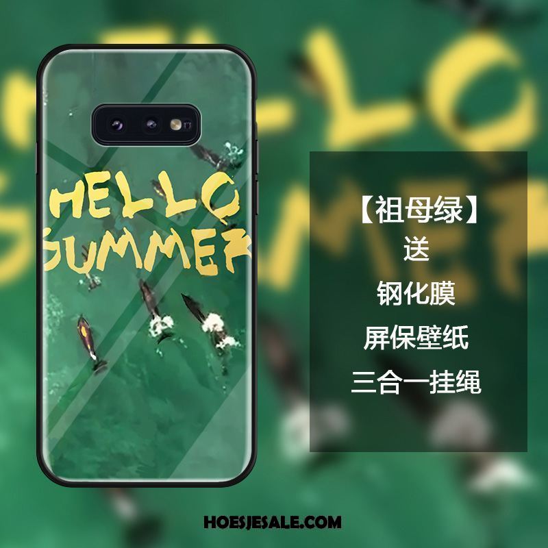 Samsung Galaxy S10e Hoesje Mode Anti-fall Ster Gehard Glas Bescherming Goedkoop