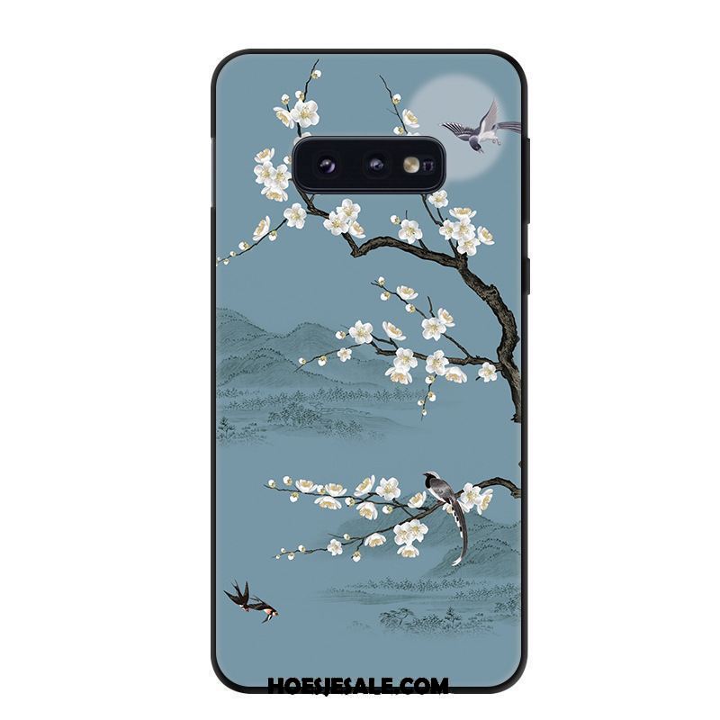 Samsung Galaxy S10e Hoesje Spotprent Geel Kunst Hoes Bescherming Sale