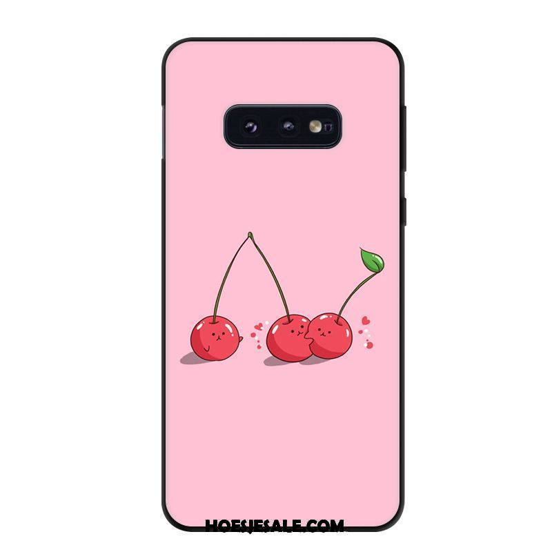 Samsung Galaxy S10e Hoesje Spotprent Geel Kunst Hoes Bescherming Sale