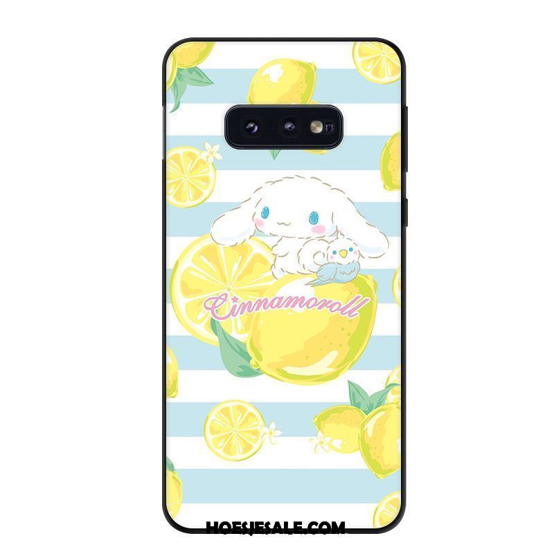 Samsung Galaxy S10e Hoesje Spotprent Geel Kunst Hoes Bescherming Sale