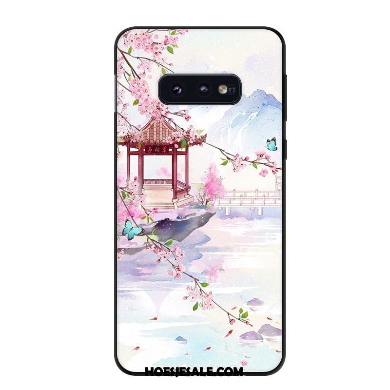 Samsung Galaxy S10e Hoesje Spotprent Geel Kunst Hoes Bescherming Sale