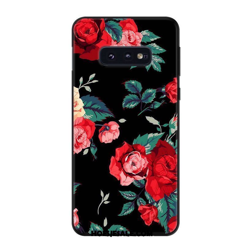 Samsung Galaxy S10e Hoesje Spotprent Geel Kunst Hoes Bescherming Sale