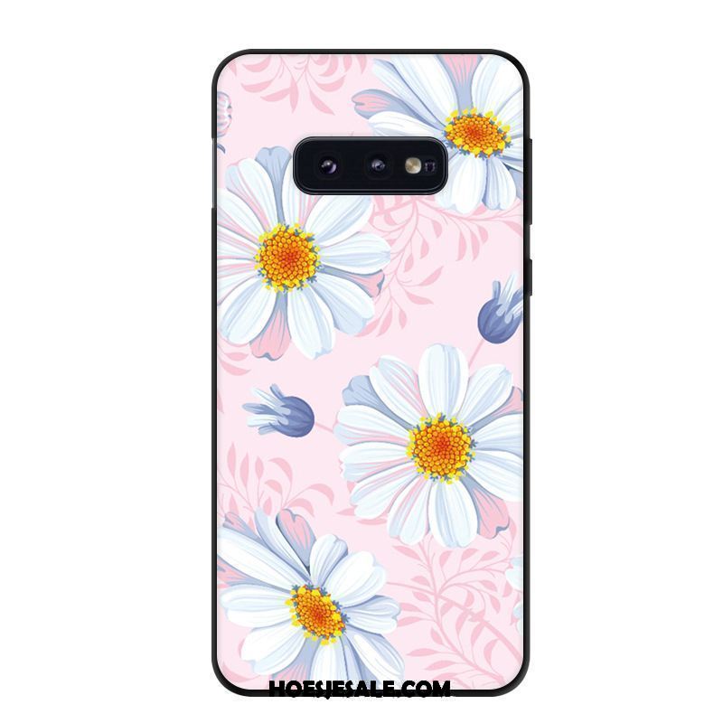 Samsung Galaxy S10e Hoesje Spotprent Geel Kunst Hoes Bescherming Sale