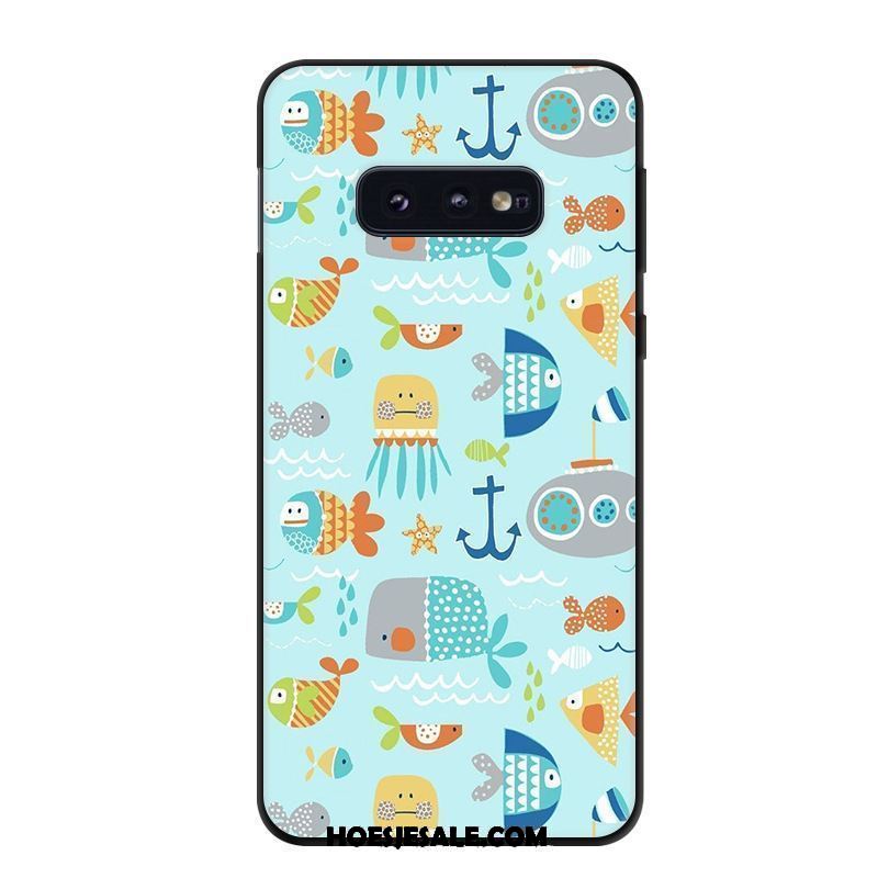 Samsung Galaxy S10e Hoesje Spotprent Geel Kunst Hoes Bescherming Sale