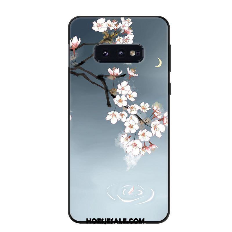 Samsung Galaxy S10e Hoesje Spotprent Geel Kunst Hoes Bescherming Sale